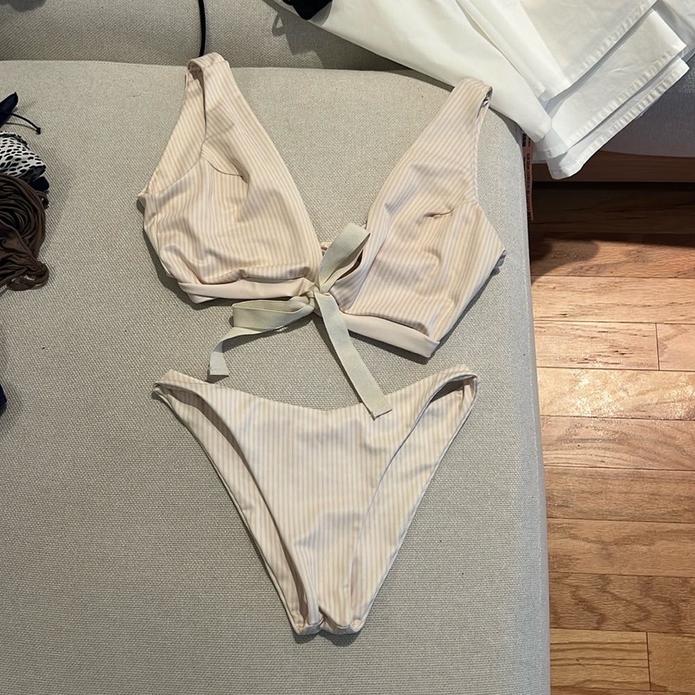 FREE PEOPLE SWIM BIKINI STRIPED